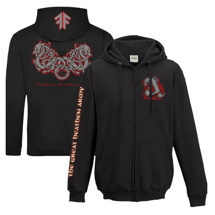 AMON AMARTH The Great Heathen Army Dragons Zip Hoodie