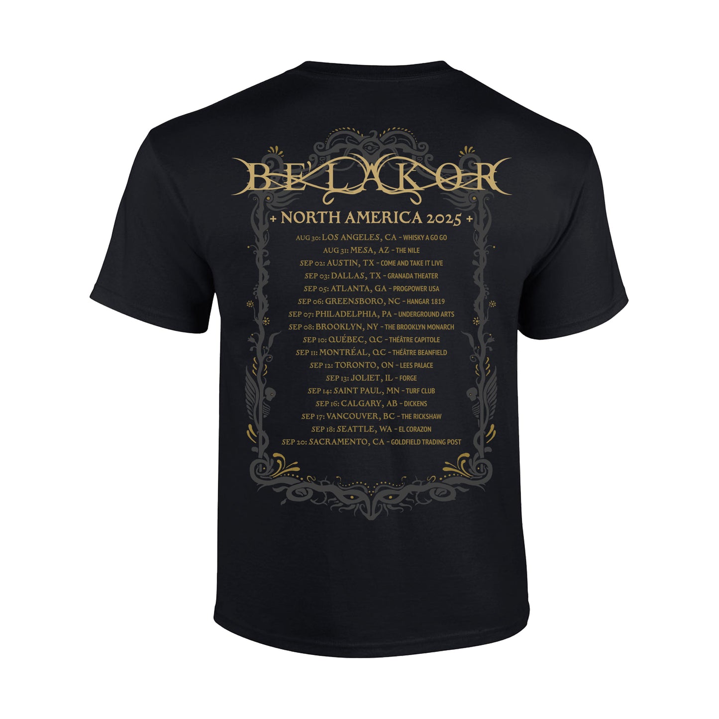 North America 2025 Tour Dates T-Shirt