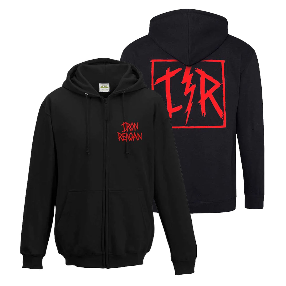 Red Logo Zip Hoodie