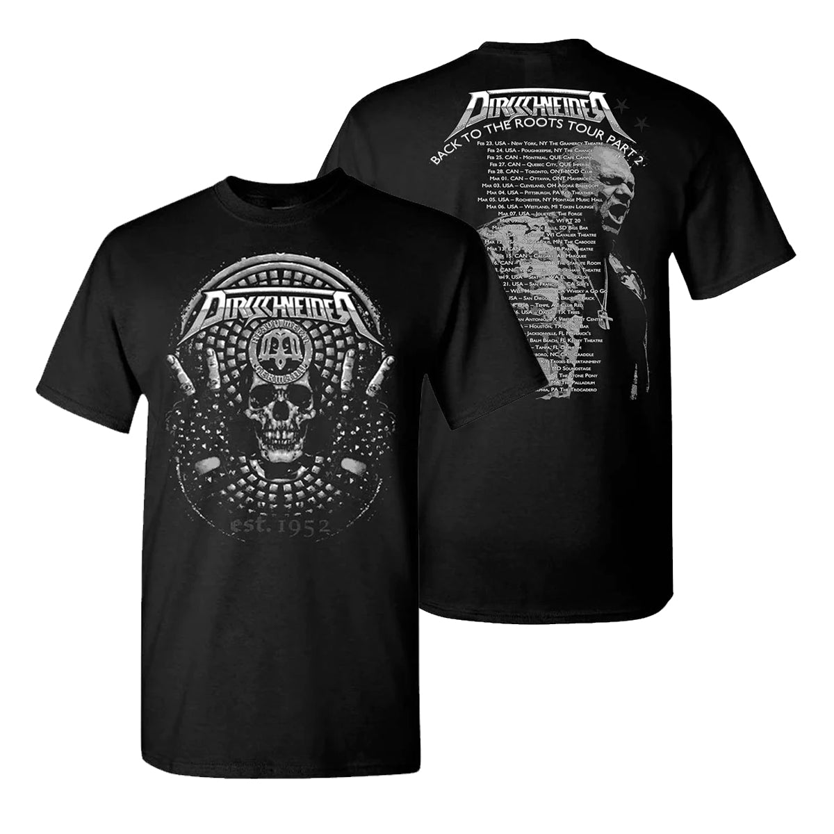 Victory Skull Date Back Black T-Shirt