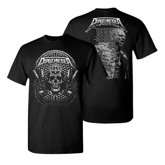 Victory Skull Date Back Black T-Shirt