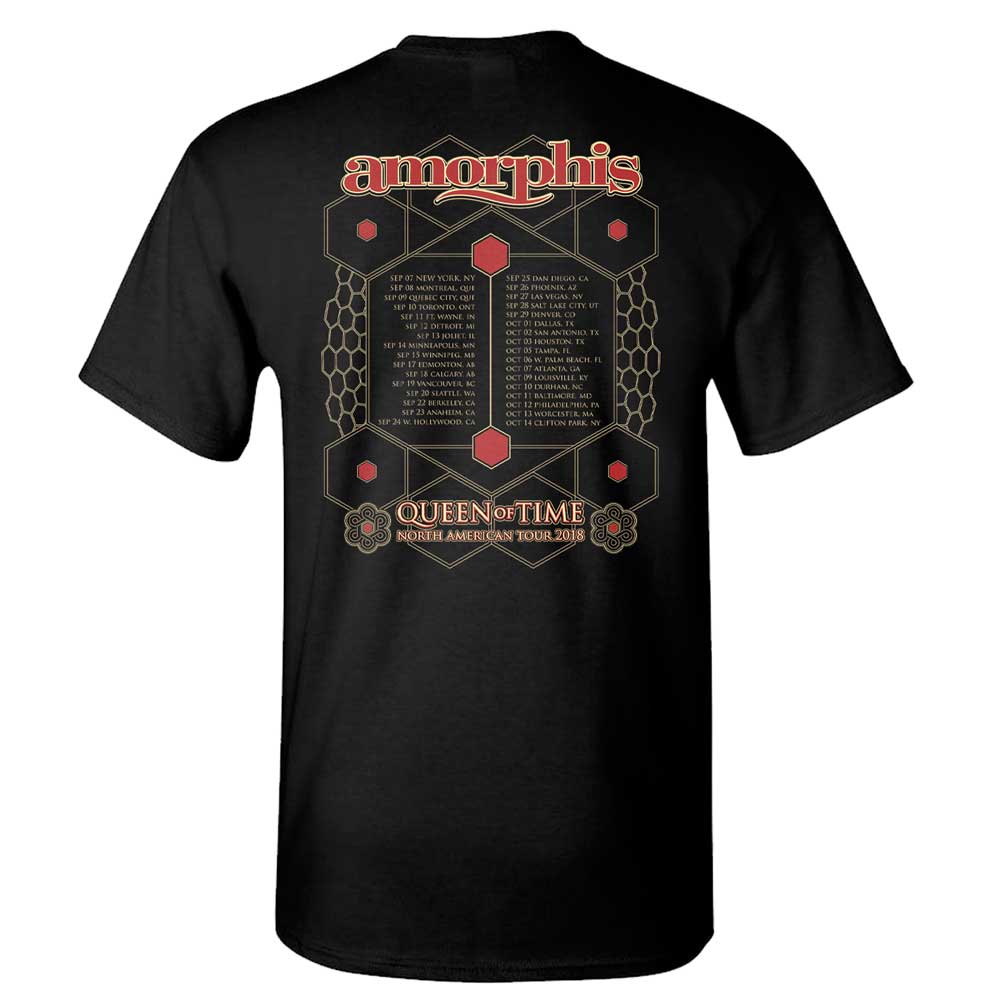 Queen Of Time Date Back Black T-Shirt