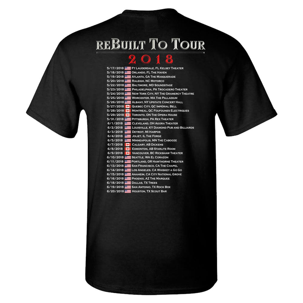 Rebuilt To Tour USA Black T-Shirt