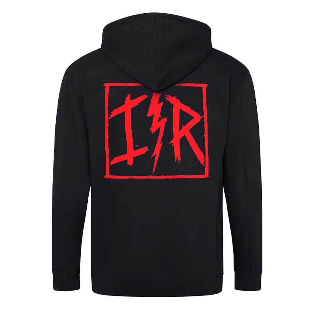 Red Logo Zip Hoodie