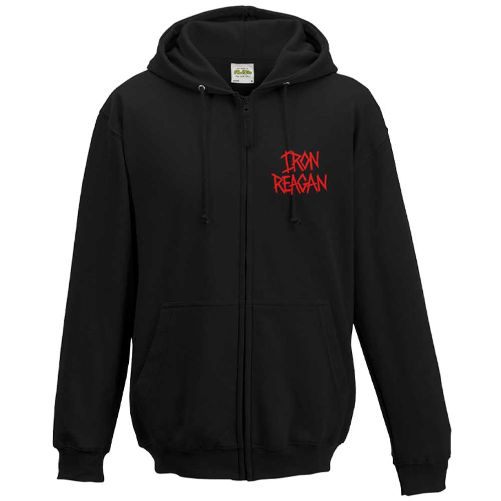 Red Logo Zip Hoodie