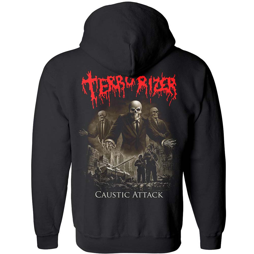 Logo Caustic Attack Zip Hoodie