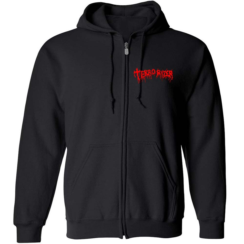 Logo Caustic Attack Zip Hoodie