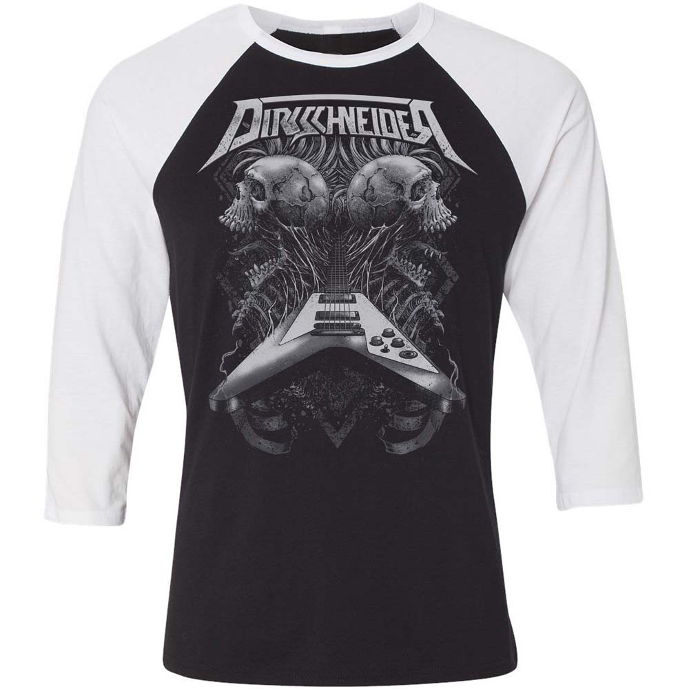 Flying V Black And White Raglan