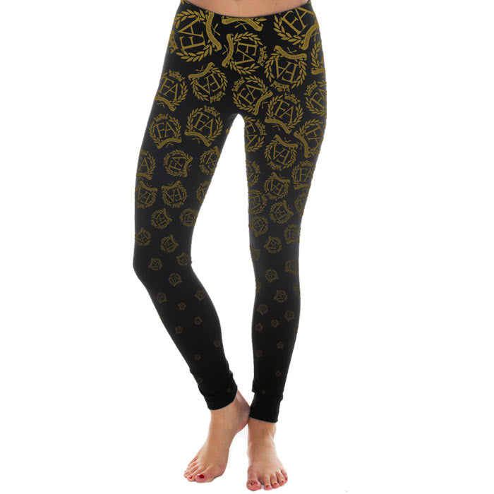 Laurel Cottage Sublimated Black Leggings