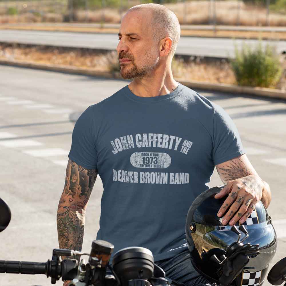 Distressed 1973 Logo Blue T-Shirt
