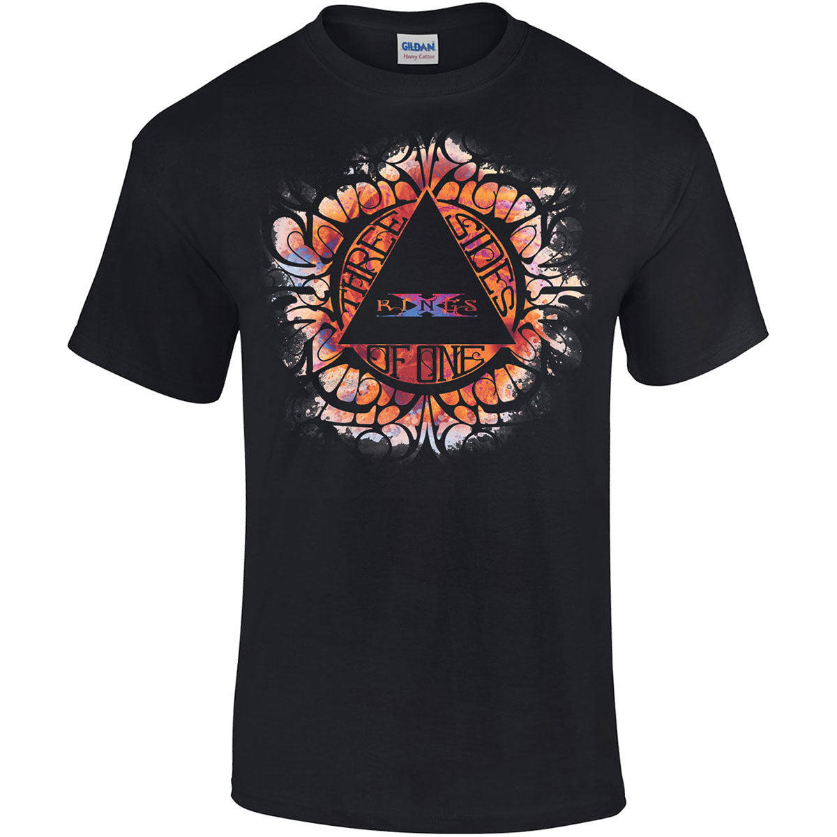 Three Sides Of One Front Cover Art T-shirt - Black