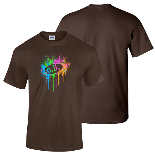 Neon Splat Logo T-Shirt - Brown