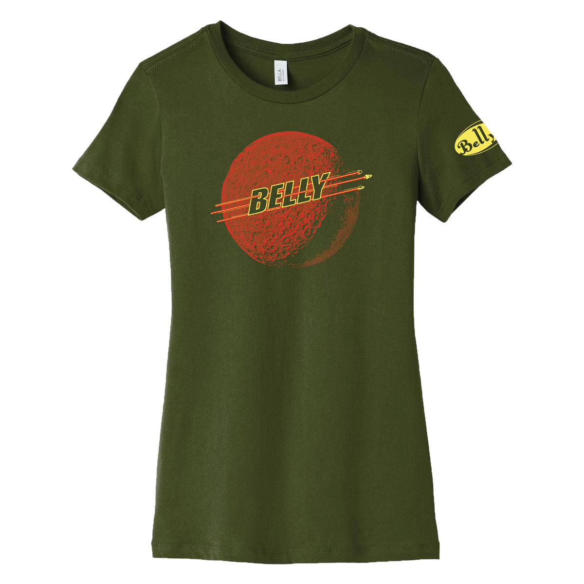 Low Red Moon Ladies T-Shirt - Olive
