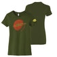 Low Red Moon Ladies T-Shirt - Olive