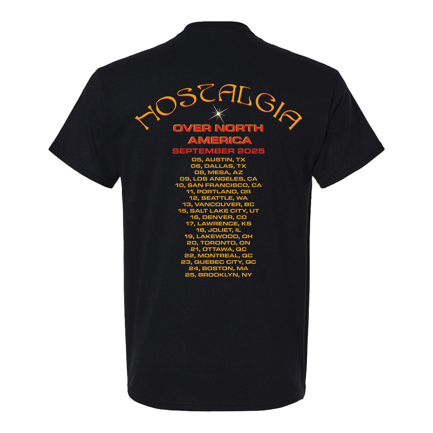 Nostalgia Over North America 2025 Tour T-Shirt