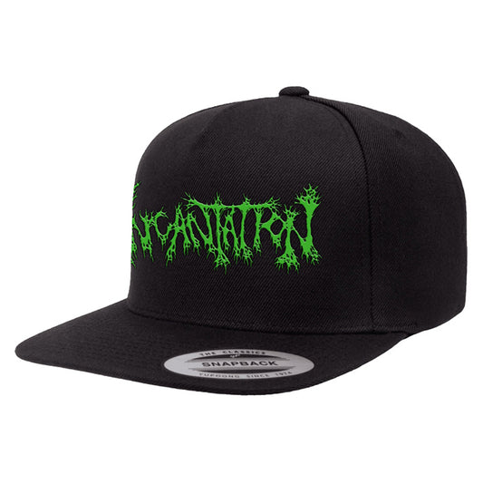 Embroidered Green Logo Snapback Cap
