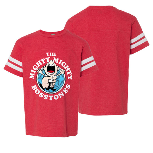 While We're At It Red Toddler Football Shirt