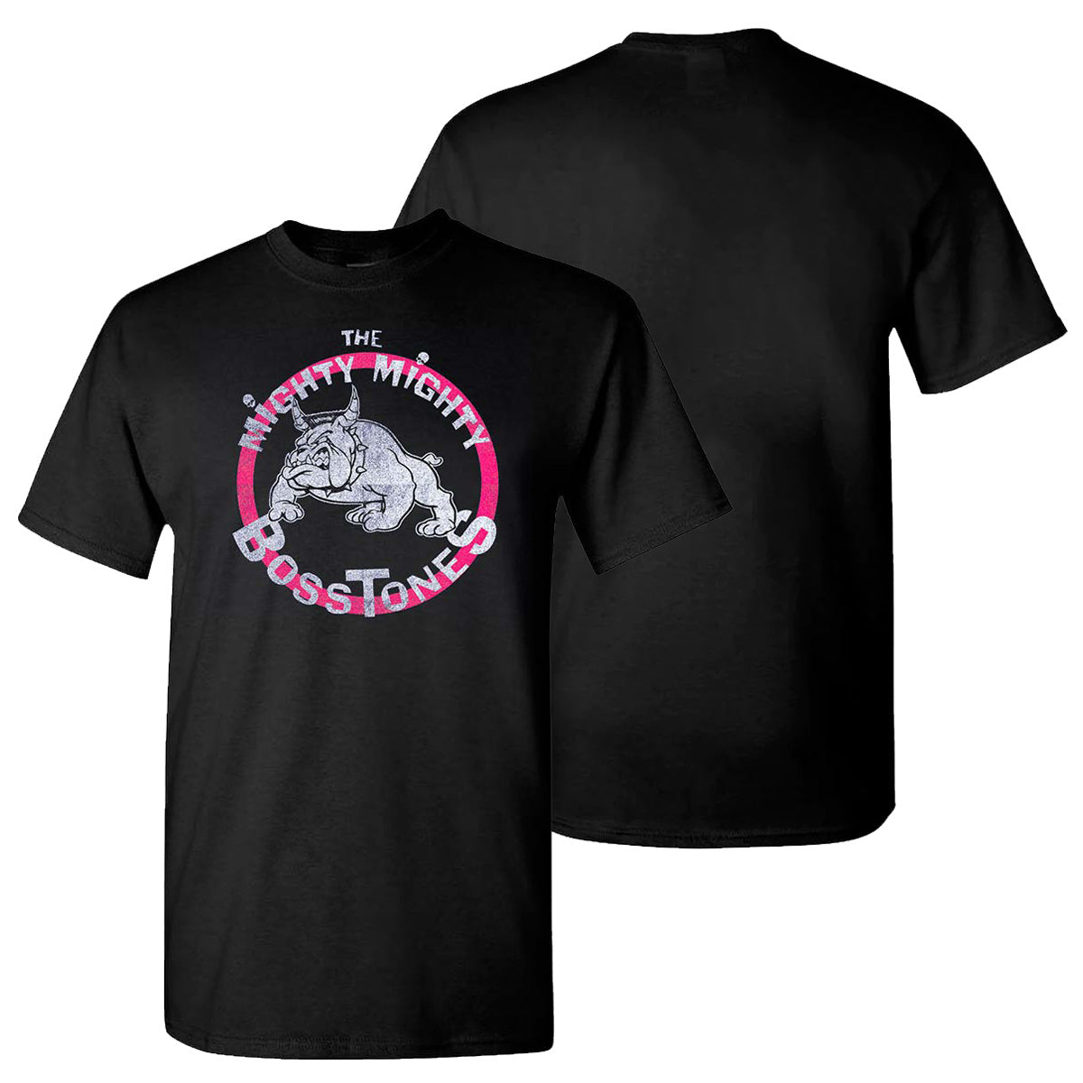 Vintage Bulldog Pink Circle T-Shirt