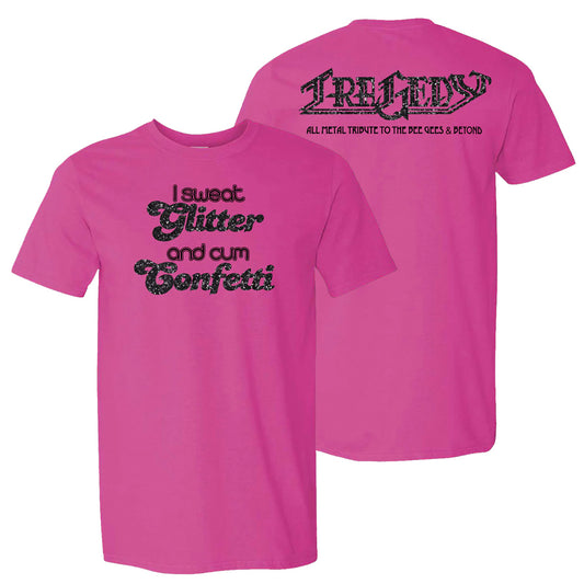 I Sweat Glitter T-Shirt - Pink