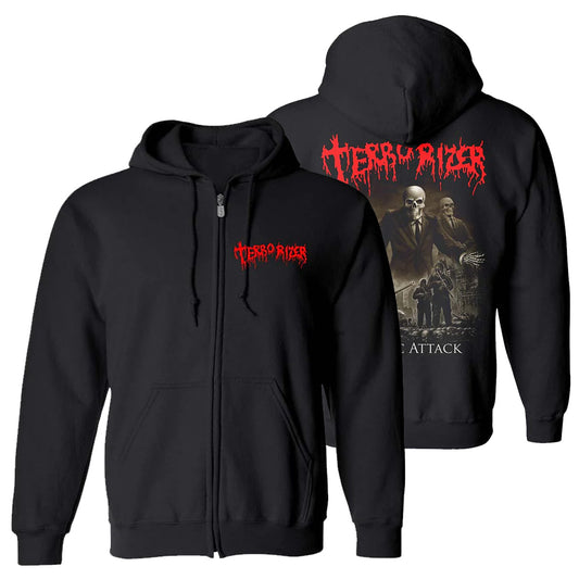 Logo Caustic Attack Zip Hoodie