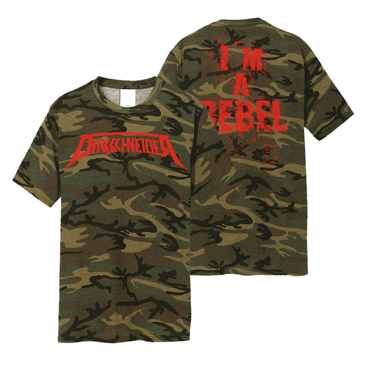 I'm a Rebel with Logo Camo T-Shirt-XL
