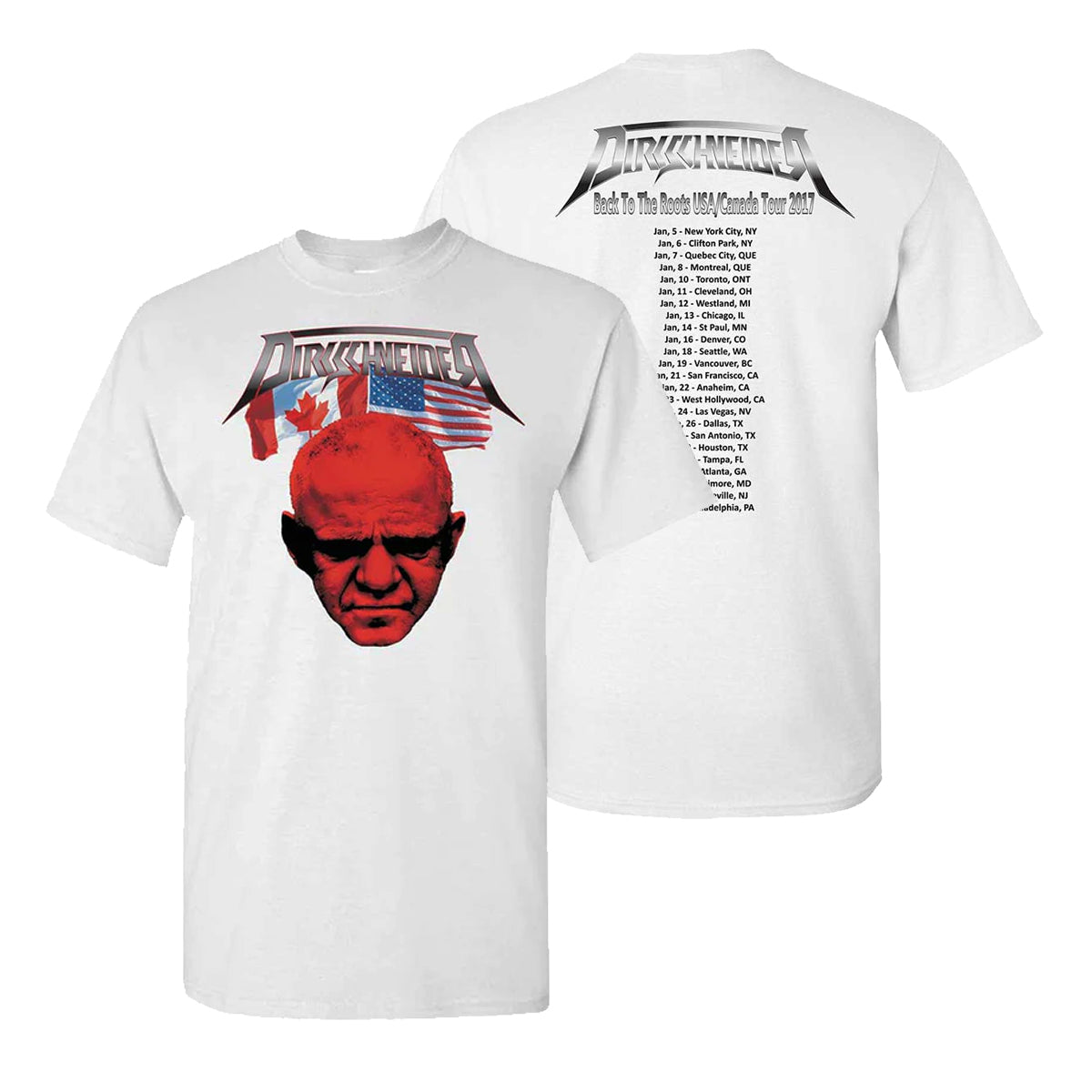 Flags and Tour Dates White T-Shirt