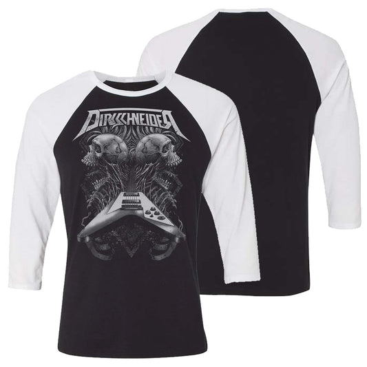 Flying V Black And White Raglan