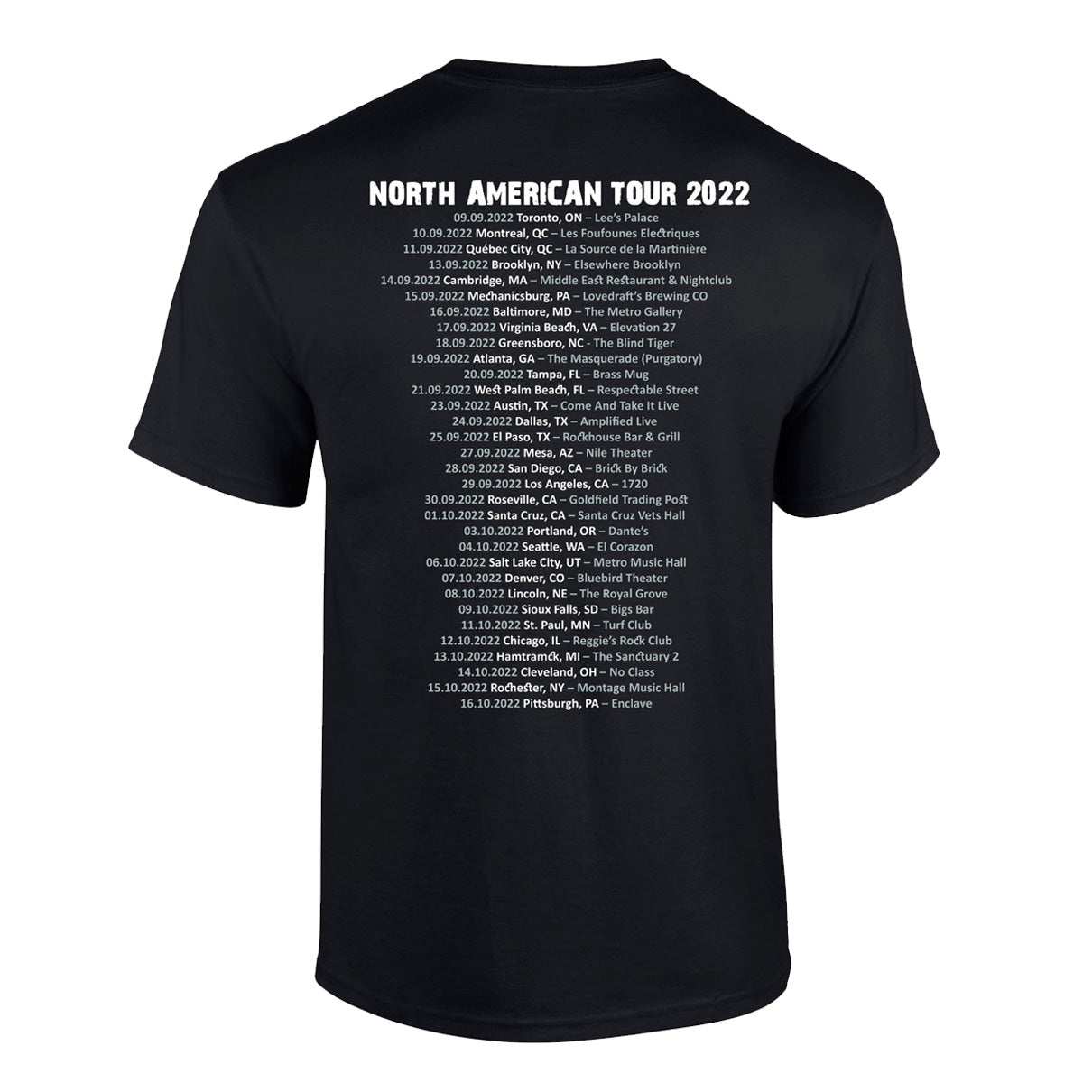 NORTH AMERICAN TOUR 2022 T-SHIRT