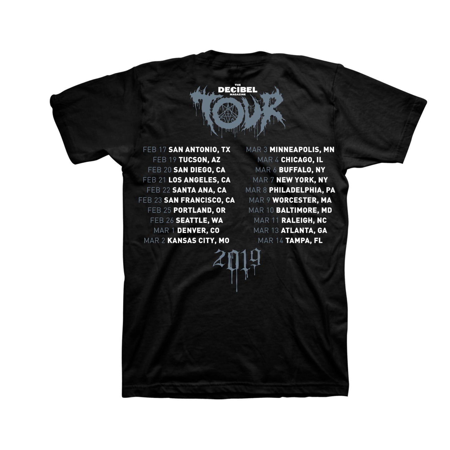 Decibel Tour Date Back T-Shirt