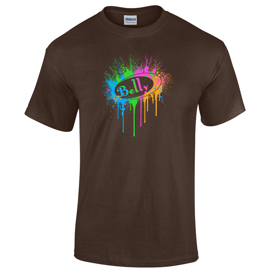 Neon Splat Logo T-Shirt - Brown
