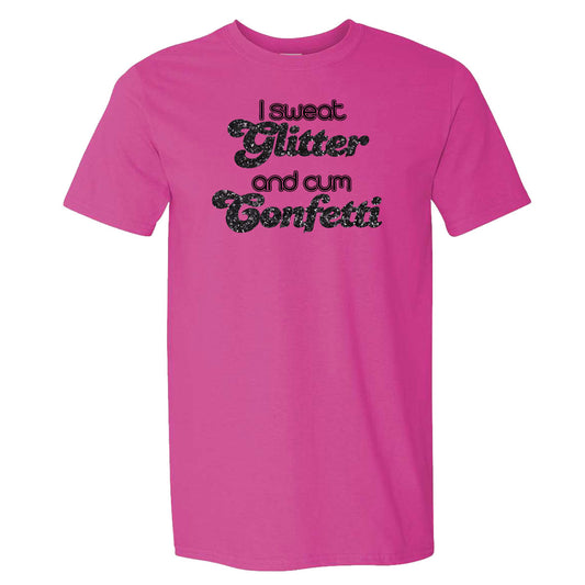 I Sweat Glitter T-Shirt - Pink