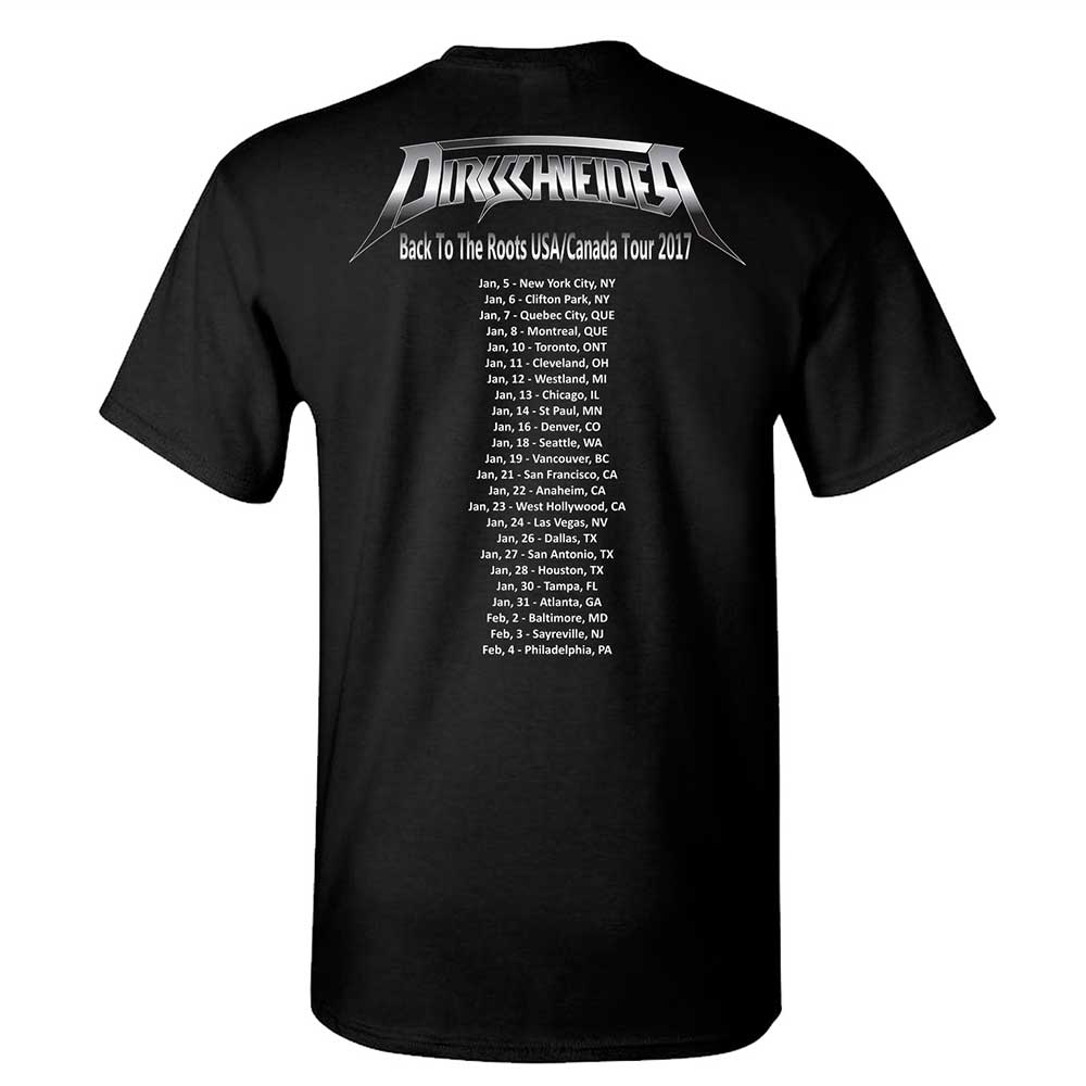 Flags And Tour Dates Black T-Shirt