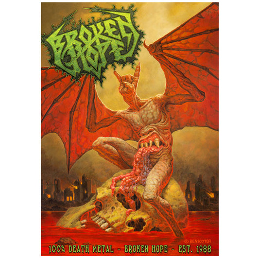 Demon Hand 100% Death Metal Poster Flag